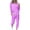 Purple2, variant on Diufon Womens 2 Piece Sets Crew Neck Long Sleeve Tops Solid Color Drawstring Pants with Pockets