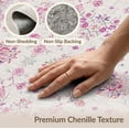 thumbnail image 6 of ODIKA 2'x3' Washable Throw Rug Pink Distressed Vintage Trellis Boho Clusters Vine Border Scroll for Hallway, Study Room, Non-Slip Low Profile, Flatwoven, 6 of 7