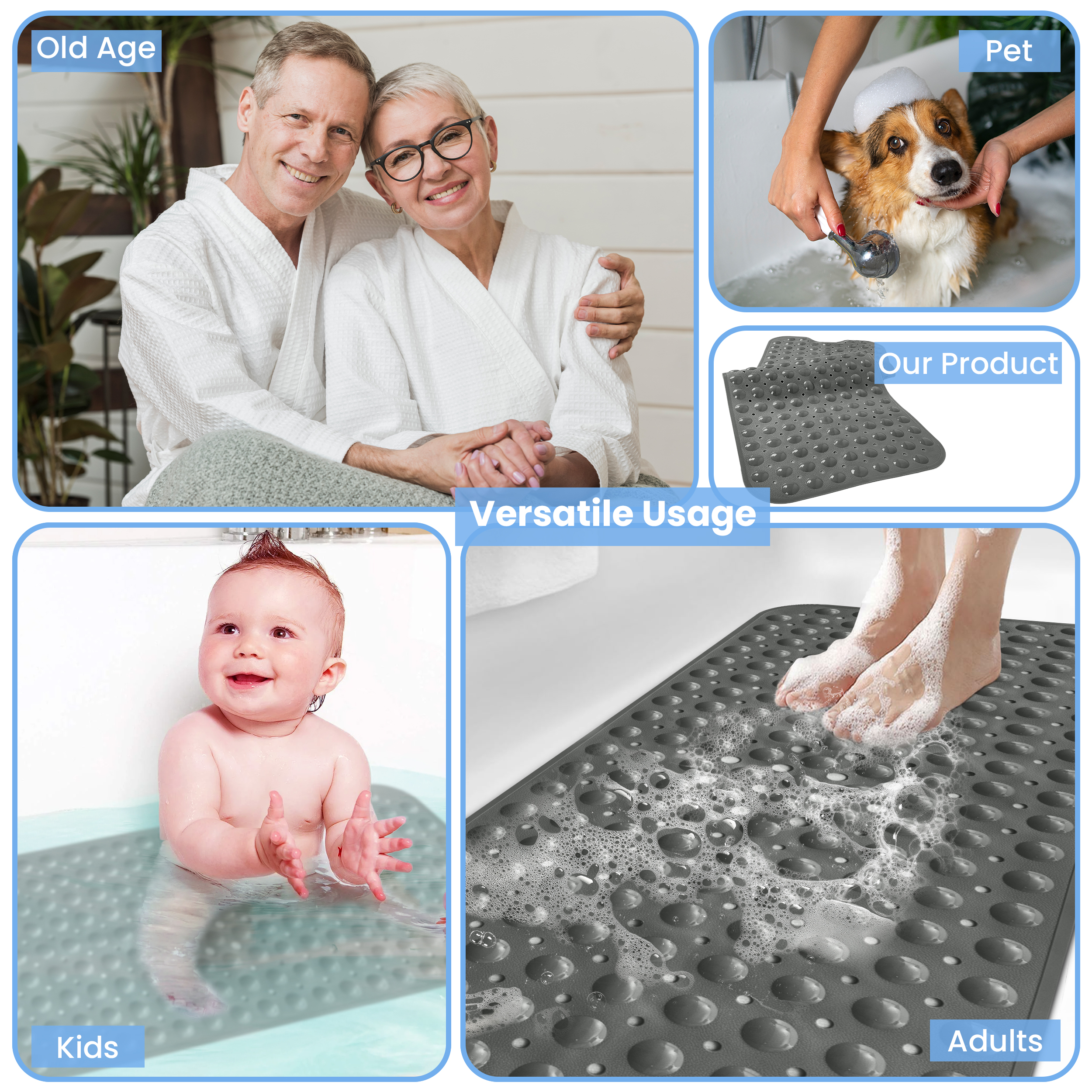 Lux Decor Collection Non-Slip Bath Mat, 40 x 16 Inch photo 4