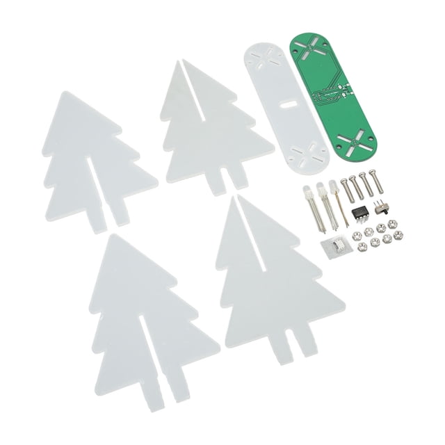 Kit electrónico de árbol de Navidad, luz LED degradada, kit de montaje electrónico 3D DIY para práctica de soldadura, verde