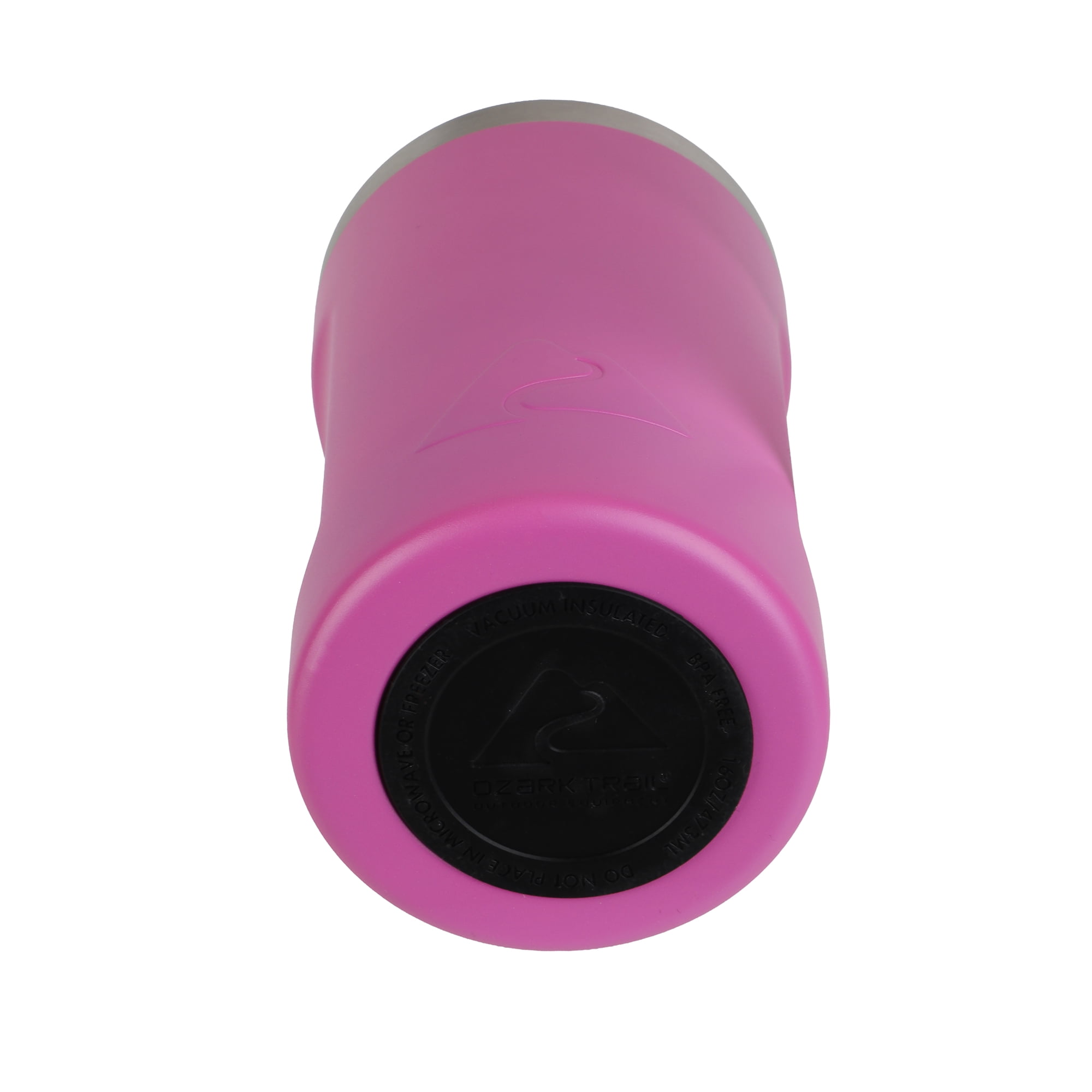 Ozark Trail 16oz Ceramic Lined Stainless Steel Can Tumbler with 2-in-1 Lid,Pink