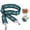 Blue- Silver, variant on Adjustable Purse Strap for Crossbody, Women's Handbag - Red and Green Stripes- Silver Hardware