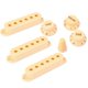 thumbnail image 3 of Juego de 3 cubiertas para pastillas de bobina simple de 48/50/52 mm, perillas de volumen y tono, y puntas de interruptor para guitarra eléctrica Stratocaster Strat ST (beige)., 3 of 5