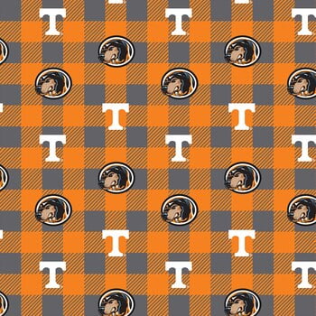 Tennessee Buffalo Plaid Fleece Fabric, by the yard