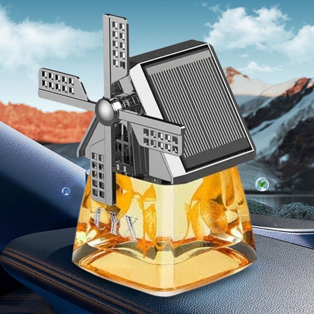 Adorno de Perfume para coche molino de viento decorativo silencioso para aliviar el estrés olores purificadores