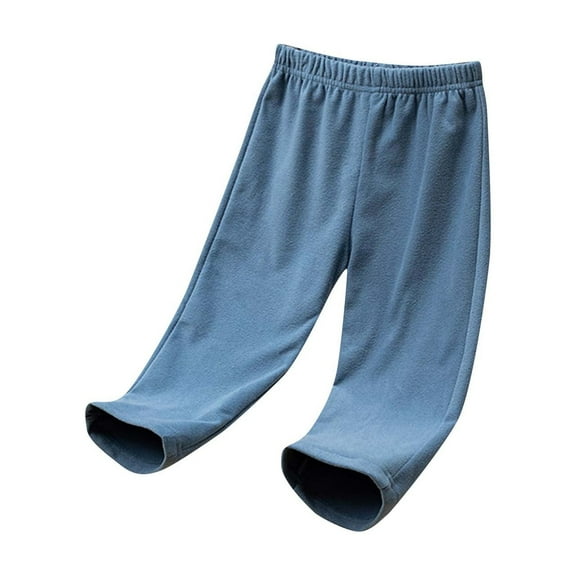Savings Up to 50% off 0-9Years Toddler Kids Kids Winter Boys Girls Solid Color Thickening Home Wear Clothes Pants Blue 18 Months