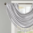 thumbnail image 4 of Madison Park Elena Faux Silk Waterfall Embellished Valance, Silver, 38"W x 46"L, 4 of 5