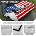 thumbnail image 5 of SEANATIVE American Flag Golf Cart Seat Covers for Club Car Washable Golf Cart Seat Blanket Covers with 4 Front Pockets Breathable Golf Cart Front Seat Cover for 2 Passenger Suitable for All Seasons, 5 of 7