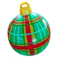 thumbnail image 1 of Bola inflable navideña de 60 cm para patio, exterior y hogar. Rejilla verde, 1 of 9