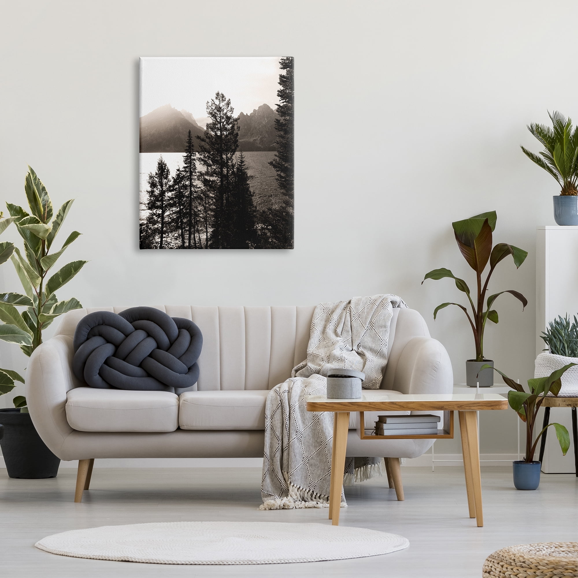 Stupell Industries Trees & Lake View Landscape Photography Gallery Wrapped Canvas Art Print Wall Art, 30 x 40