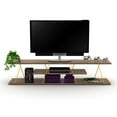 thumbnail image 1 of Homedora HD-TAR-TV-RF160101 Tars TV Unit, Walnut & Yellow, 1 of 1