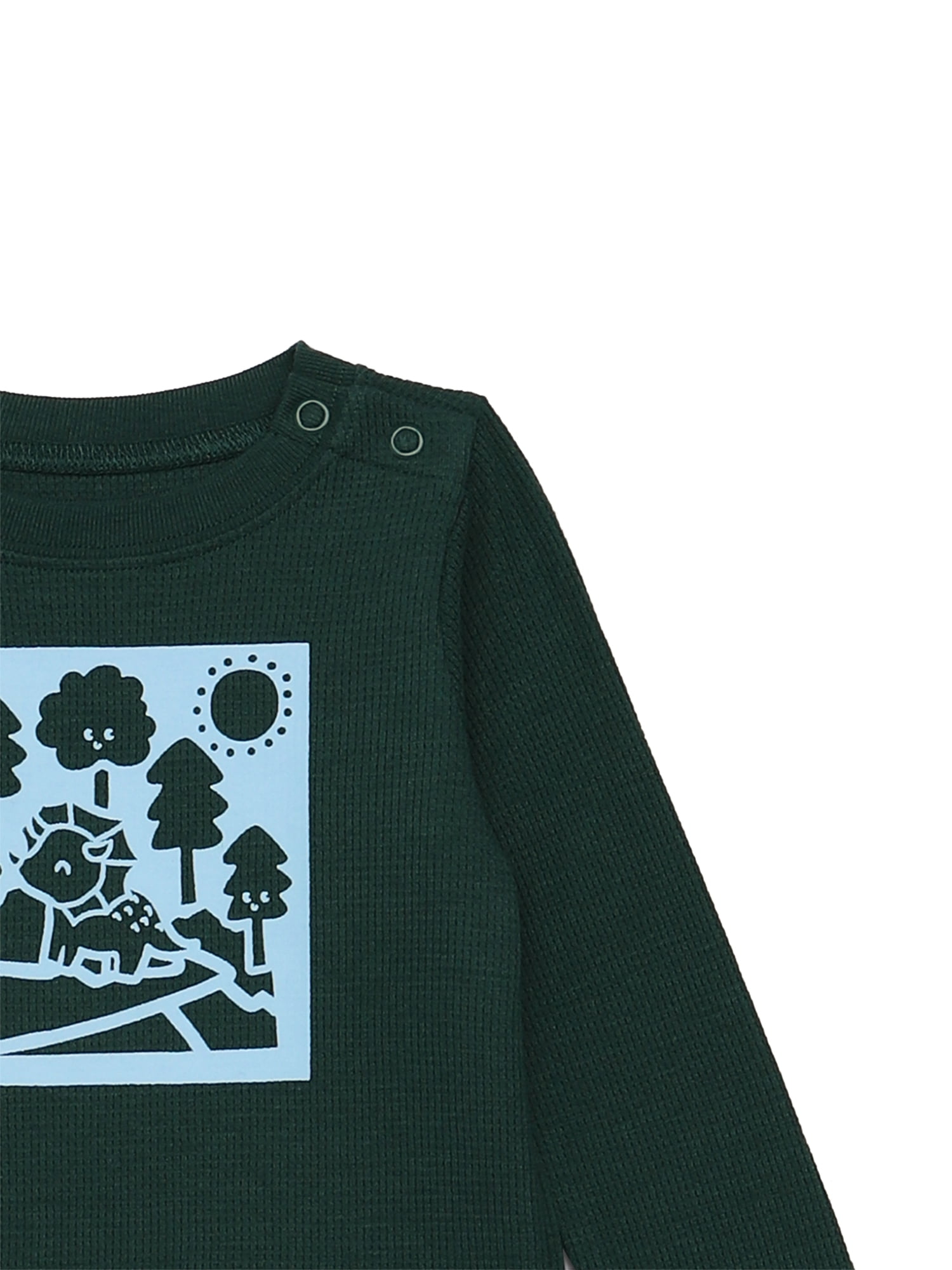 Garanimals Baby Boy Graphic Thermal Bodysuit with Long Sleeves, Sizes 0M-24M