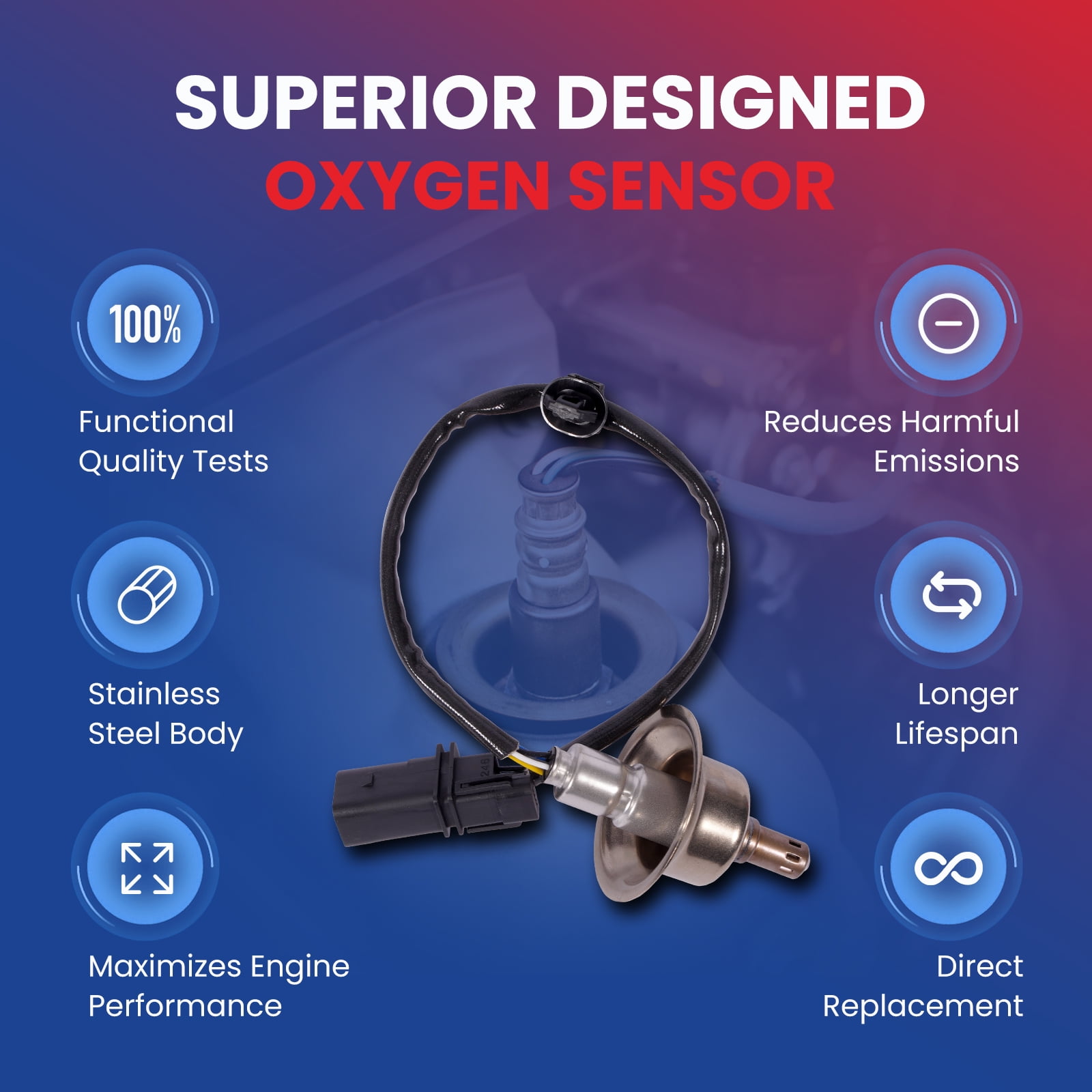 MOCA AUTOPARTS 234-5714 Upstream Oxygen Sensor Fit for 2019-2022 Kia Sportage 2.4L & 2016-2020 Kia Optima 2.0L 2.4L & 2018-2021 Hyundai Tucson 2.4L
