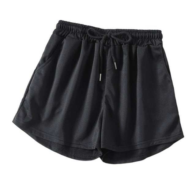 Timegard Athletic Shorts for Women Elastic High Waist Drawstring Workout Running Gym Shorts with Pockets