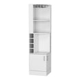 thumbnail image 2 of Space - efficient Storage Solution - White Corner Bar Cabinet with Multiple Shelves, 2 of 2