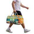 thumbnail image 7 of Travel Duffle Bag For Women Men, Hippie Bus Travel Bag Quilted Duffel Bag Vintage Floral Duffle Bag Boho Weekender Bags Carry On Gym Bag Luggage Bag Overnight Tote Bag For Plane Sports Dance Medium, 7 of 7