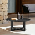 thumbnail image 2 of Armen Living Weather-Resistant Round Aluminum and Fabric Coffee Table, Black, 2 of 7