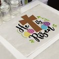 thumbnail image 4 of SPXUBZ Easter Placemats, Simple Cross Easter Egg He Is Risen 18x12 Inch Placemats for Family Table Holiday Decoration Placemat Set of 4, 4 of 5