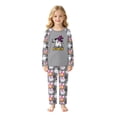 thumbnail image 3 of Halloween Family Pajamas Set Long Sleeve Crew Neck, Cute Matching Halloween Pajamas with Hat Ghost Bow Print, Cozy Family Halloween Pajama Set Sleepwear, 3 of 7