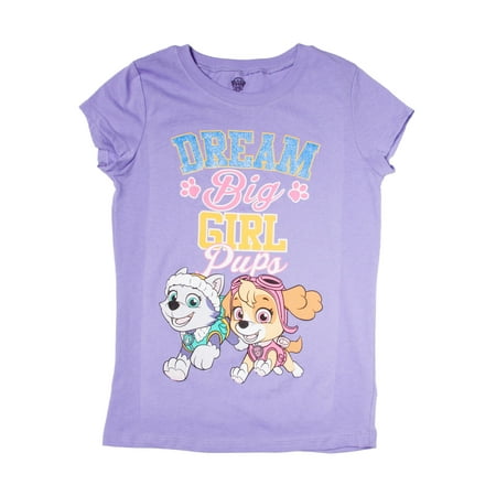 Paw Patrol Girl Pups Dream Big Purple Girls Shirt, 6X