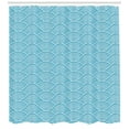thumbnail image 3 of Ambesonne Blue Shower Curtain, Japanese Ocean Sea Waves, 69"Wx75"L, Sky Blue White, 3 of 3