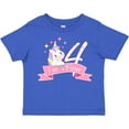 thumbnail image 3 of Inktastic I'm Four- Cute Unicorn 4th Birthday Boys or Girls Toddler T-Shirt, 3 of 5