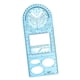 thumbnail image 5 of Regla geométrica multifuncional, suministros de papelería, plantillas, matemáticas, dibujo azul alto, 5 of 5