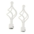 thumbnail image 1 of Jingsheng 2Pcs Curtain Rod Ends Drapery Pole Head for Dia. 28mm Rod Twist#White, 1 of 9