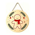thumbnail image 2 of Qjidjing Christmas Tree Ornaments, Xmas Hanging Decor, Round Creative Wooden Styling, for Furniture Accent, Christmas Tree, Indoor Home Display, 2 of 7