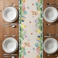 thumbnail image 4 of Table Runner 36 Inches Long for Kitchen Dining, Easter Dresser Scarf Farmhouse, Dining Table Decorations for Wedding/Parties, Spring Gnomes Bunny Butterfly Duck Floral Plaid 13 x 36 In, 4 of 8
