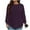 Purple, variant on jobturf Womens Plus Size Sweatshirts Waffle Crewneck Long Sleeve Pullover Tops Casual Fall Winter Workout Gym Running Hoodies