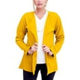 thumbnail image 3 of Gustave Long Sleeve Open Front Cardigans for Women Fall Casual Draped Cardigan Lightweight Sweater Outerwear Solid Coat with Pockets "Yellow, 2XL", 3 of 8