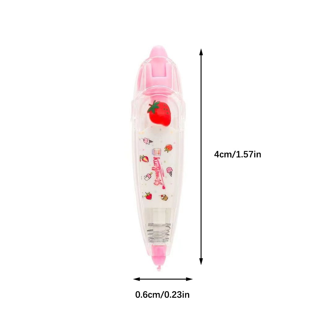 Correction Tape Cute Appearance Sweet Gift Office Accessories Writing  Sticker Corrector Replaceable Handily Gripped DIY Prop Strawberry Pattern -  