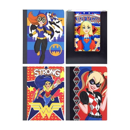 Notebooks DC Comics Super Hero Girls Assorted Composition Books 4pc Set