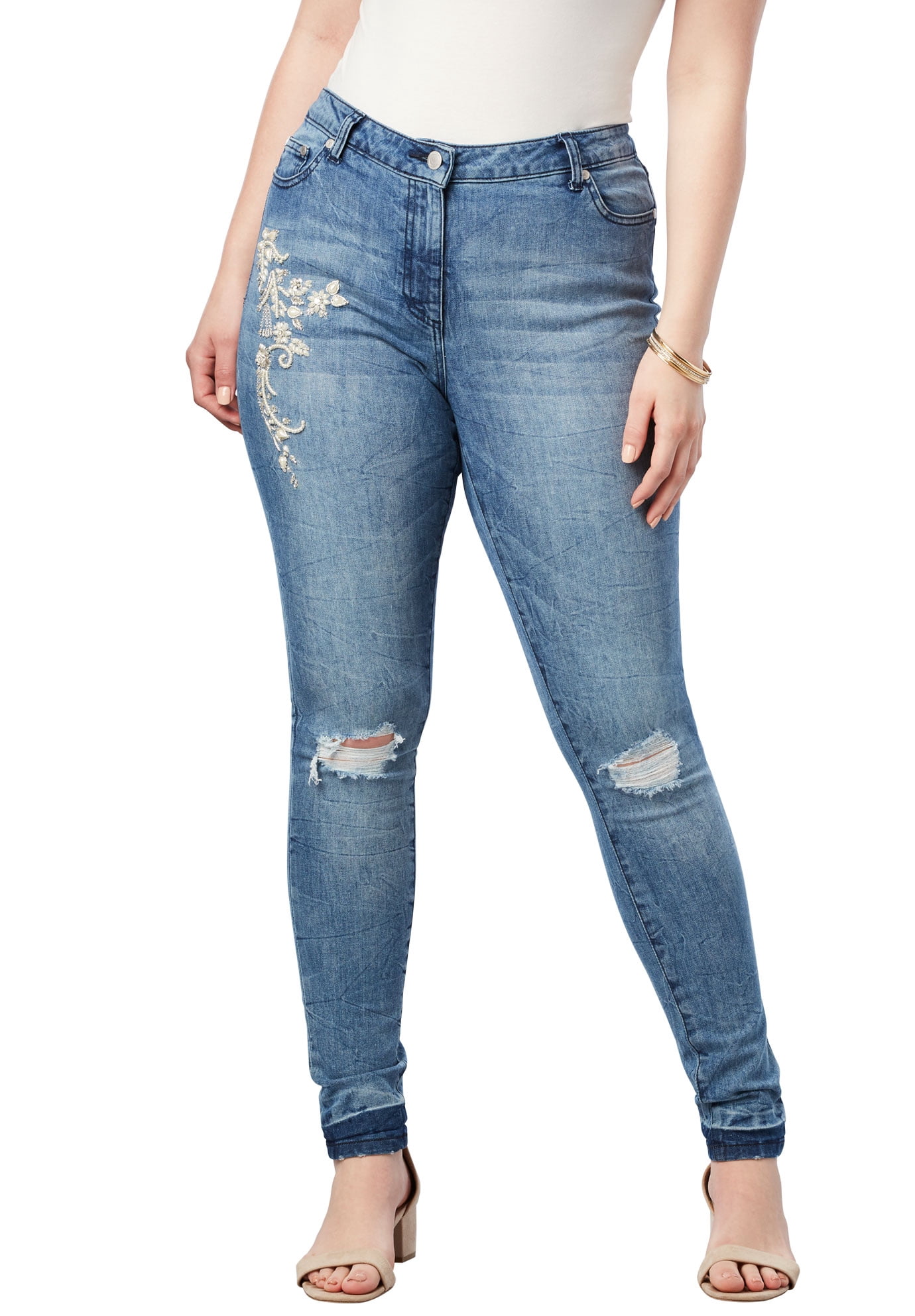 Pearls \u0026 Rhinestone Skinny Jean Jean 