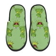 thumbnail image 3 of Ker-mit The Fro Slippers for Women Men Cotton Home Slippers Soft Fleece for Indoor Outdoor, 3 of 8