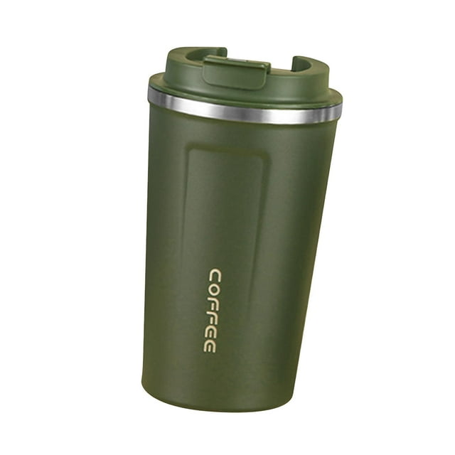Tumbler aislado de vacío, taza de cofee de viaje, 510 ml de temperatura digital exhibición de tazas térmicas botella de para deportes Verde