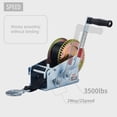 thumbnail image 3 of OPENROAD Manual Operation 3500 lb Hand Gear Winch Including Gear Grease and Two Crank Handles with 25 FT, 3 of 7