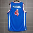 thumbnail image 3 of JUGOSLAVIJA 4 Drazen Petrovic Jersey deportivo para exteriores de alta calidad con costura bordada Azul Croacia 2023 nuevo, 3 of 4