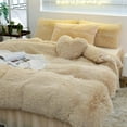 thumbnail image 1 of Luxury Pure Plush Shaggy Warm Fleece Bedding Set Mink Duvet Cover Set, 1 of 16