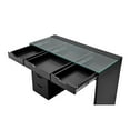 thumbnail image 4 of Impressions Vanity SlayStation Kendall Vanity Table with Drawers and Clear Glass Top (Black), 4 of 6