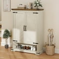 thumbnail image 2 of Craftian 6-Tier Shoe Cabinet with Doors, Farmhouse Shoe Storage Organizer Cabinet with Adjustable Shelves, Freestanding Shoe Storage Rack   for Entryway/Hallway/Closet, 2 of 9