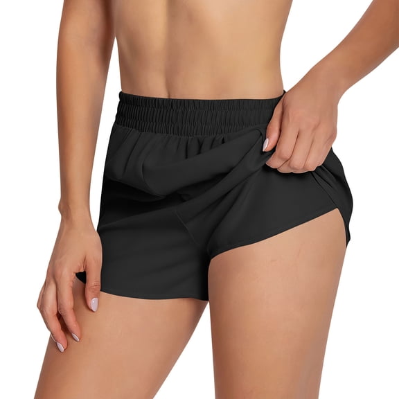 Htrmlpk Athletic Running Short for Women's Active Workout Shorts With Liner Outdoor Work Shorts Jogging Walkshort Pocket