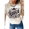 thumbnail image 2 of Women's White 'It's Rodeo Time Y'all' Western Graphic T-Shirt - [ZhiHiMeRi] | 2XL, 2 of 6