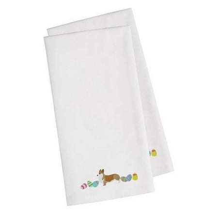 

Corgi Easter White Embroidered Kitchen Towel - Set of 2