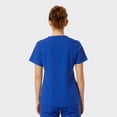thumbnail image 2 of SPECTRUM UNIFORMS Wynd Women's Scrub Top Medical Uniform V-Neck Top Stitch Soft Fabric Outfit Ideal for Women at Hospital Workspace Medical Practice and Professionals Workwear Doctor Coat Royal Blue, 2 of 5