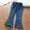 Blue, variant on HAOTAGS High Rise Denim Pans Juniors Lightweight Flared Leg Trousers Ripped Distressed with Pockets Girl Clothes Blue 7 Years