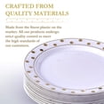 thumbnail image 5 of Disposable Plastic Plates Set | 20 Dinner Plates | for Upscale Wedding and Dining (Dots - Gold), 5 of 6