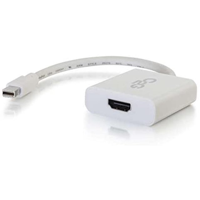 C2G 54308 4K Mini DisplayPort to 4K UHD HDMI Active Adapter Converter, White (8 Inches)