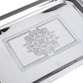 thumbnail image 4 of Nordic Stainless Steel Serving Tray With Handles Elegant Rectangular Coffee Bar Food Holder Dessert, 4 of 5